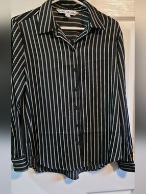 NWT Old Navy Dressy Top with White Pinstripes